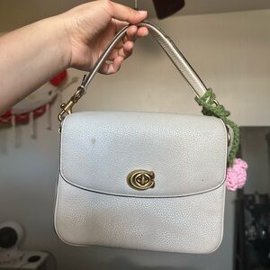 Coach White Leather Shoulder Bag